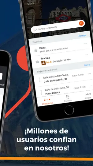 Captura de pantalla de Moovit: Transporte Público en iPhone 7