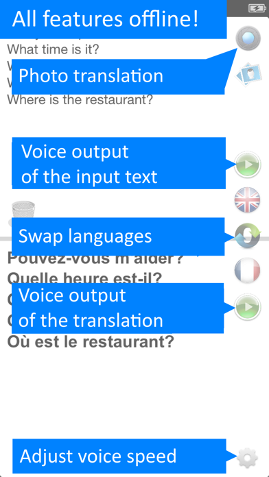 Offline French Translator App Screenshot