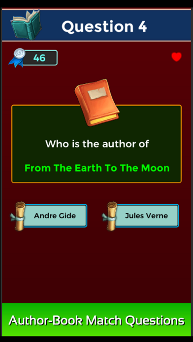Literature Quiz Game Screenshot