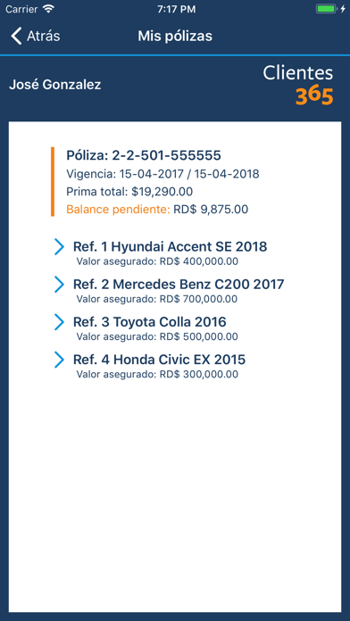 Seguros Reservas Screenshot
