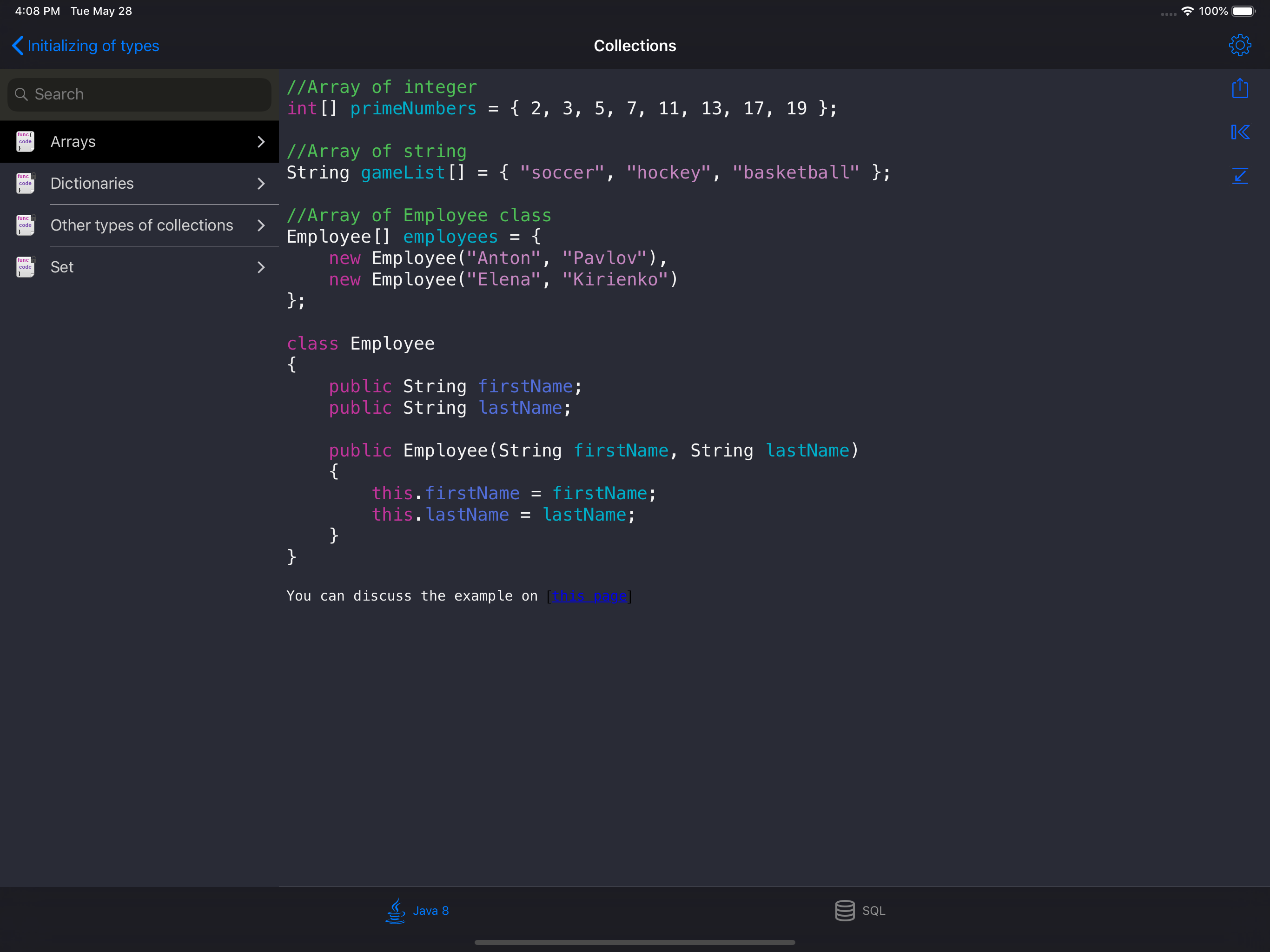 Java Recipes