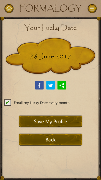 Formalogy Lucky Numbers & Days Screenshot