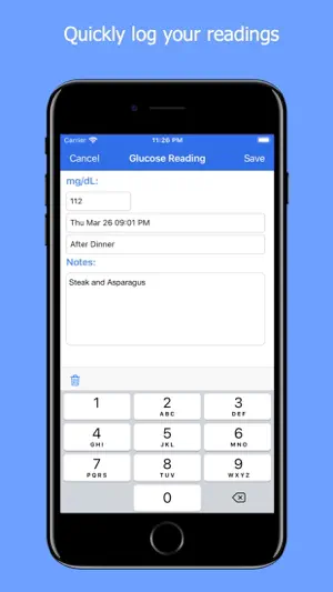 GLog : Glucose Logbook screenshot 4