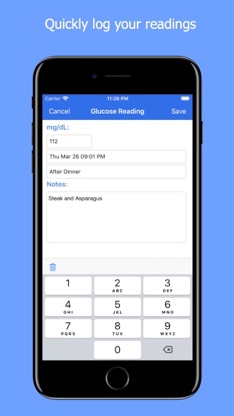 GLog : Glucose Logbook screenshot 4