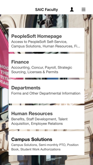 My SAIC / AIC app screenshot