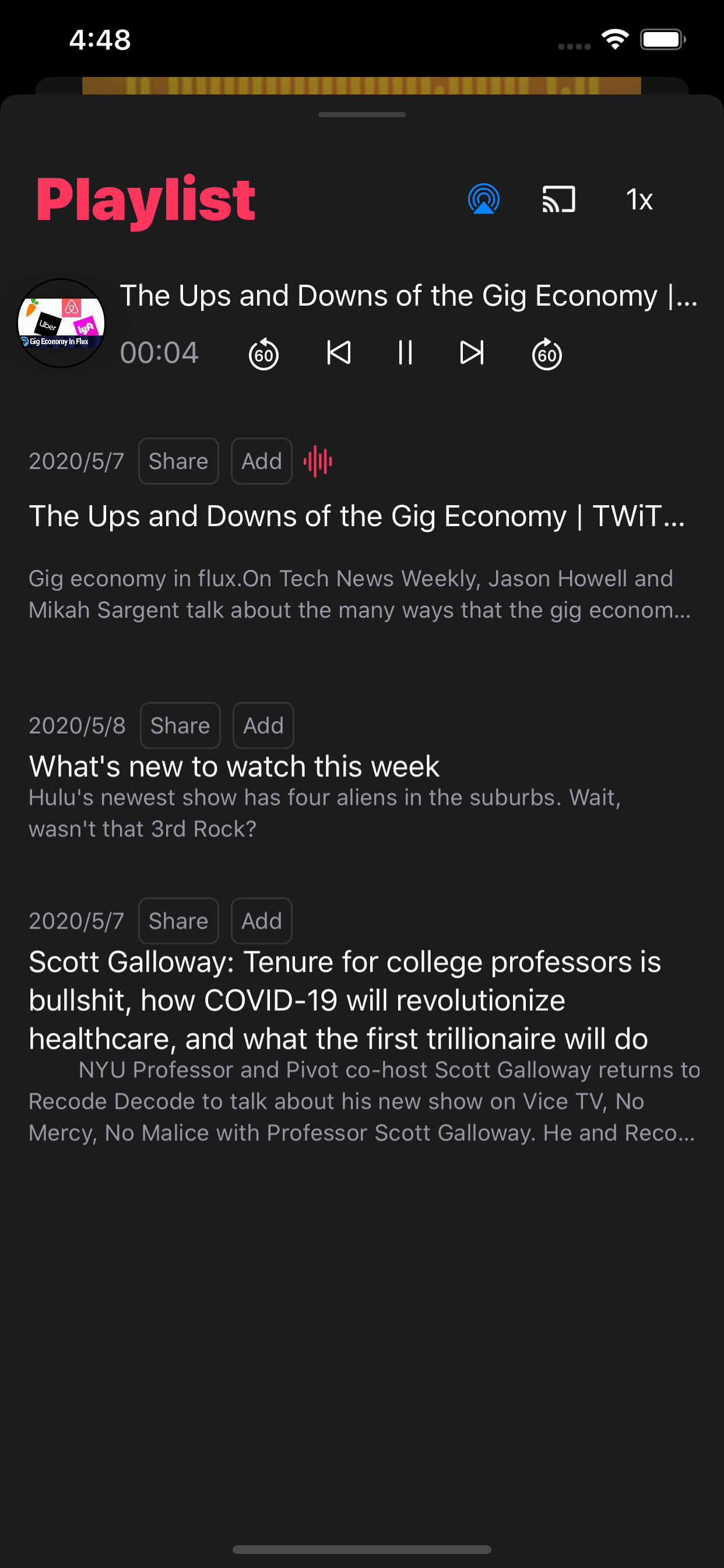 Weekly Podcast Player