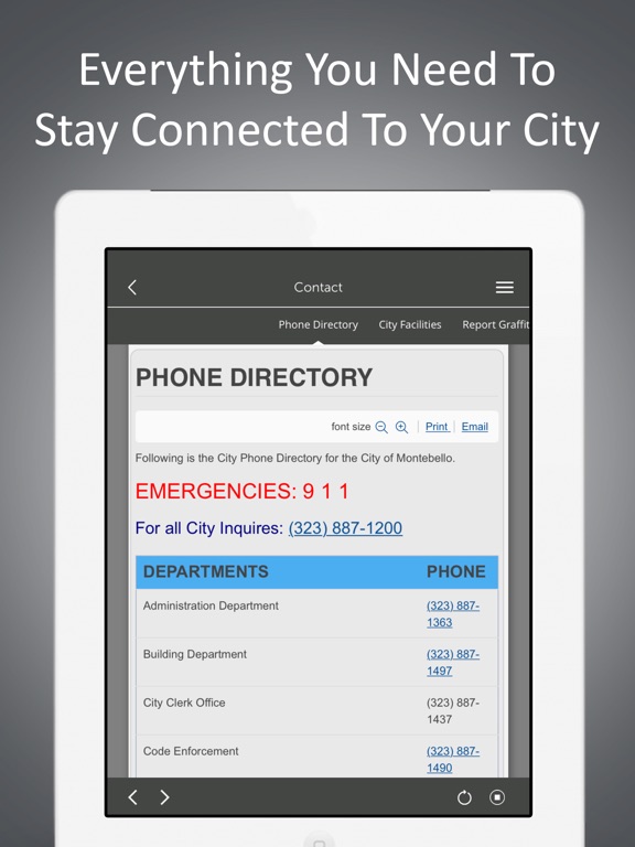 My Montebello iPad screenshot 4 - Productivity app