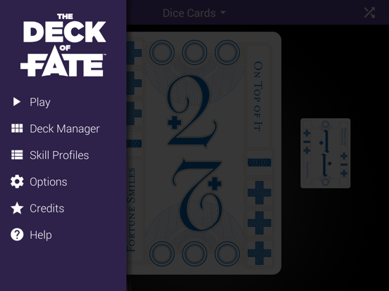Deck of Fate iPad screenshot 5 - Utilities app