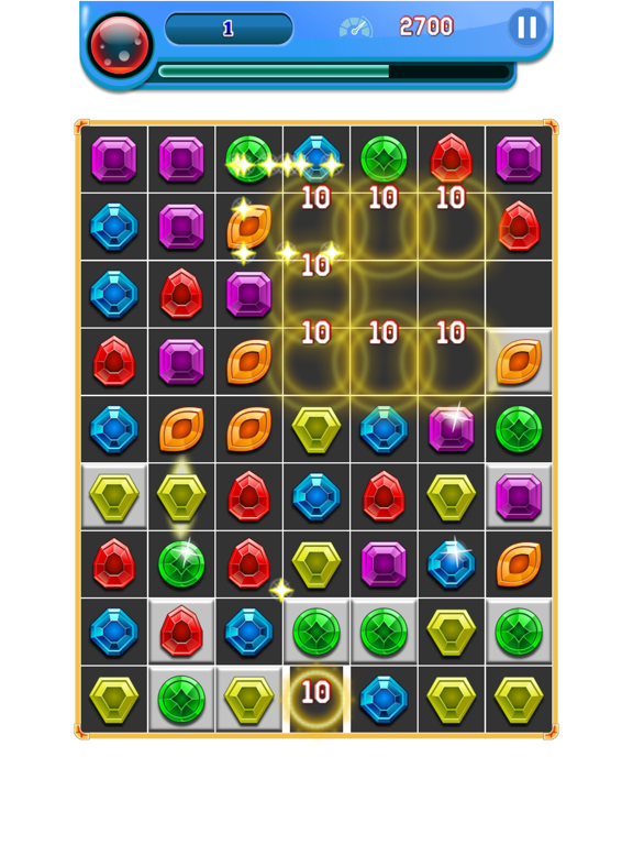 Magic Gems - Match 3 Puzzles iPad screenshot