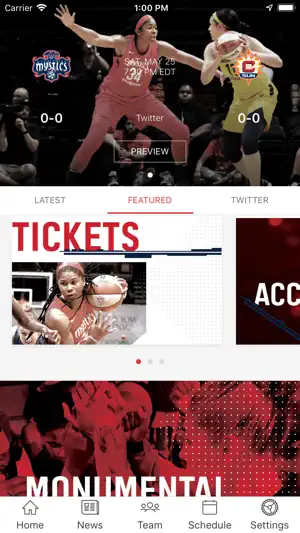 Washington Mystics Mobile screenshot 2