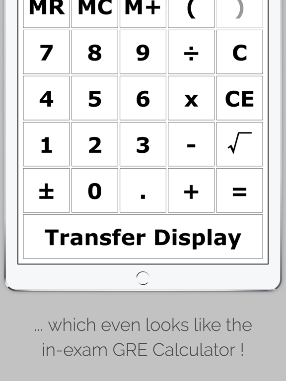 GRE Calculator iPad screenshot 2 - Education app