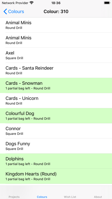 Diamond Painting Logbook Screenshot