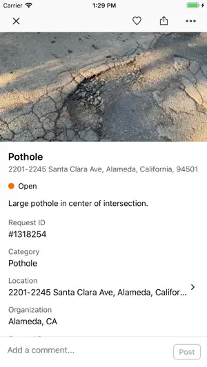 Alameda SeeClickFix screenshot 3