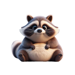 Fat Raccoon Stickers