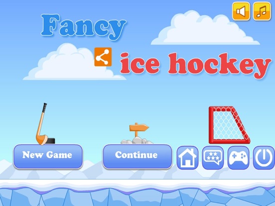 Fancy ice hockey iPad screenshot