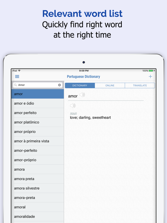 Portuguese Dictionary + iPad screenshot