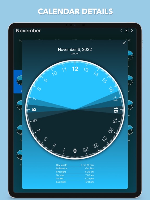 Sunrise Sunset Widget iPad screenshot 5 - Weather app