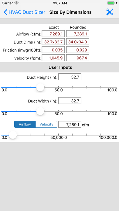 HVAC Duct Sizer Screenshot 10 of 10