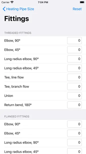 Heating Pipe Size screenshot 4