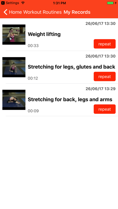 Home Workout Routines Exercise Screenshot