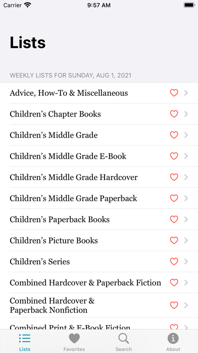 The Best Seller List Screenshot