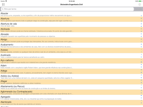 Screenshot #4 pour Dicionário Engenharia Civil