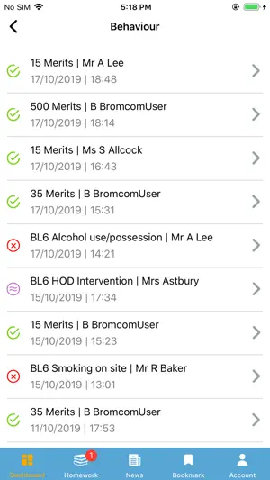 Bromcom Student App screenshot 2