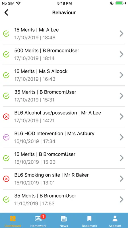 Bromcom Student App screenshot 2 of 5