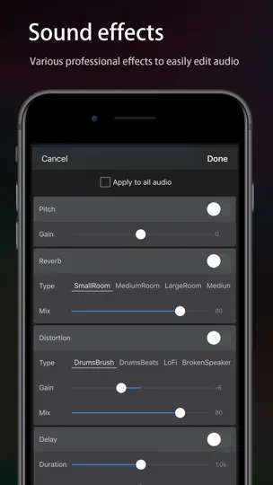 Captura de pantalla de Audio Editor - Música Clips en iPhone 2