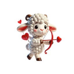 Valentine Lamb Stickers
