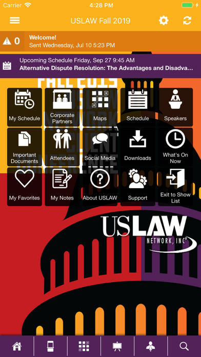 USLAW Events Screenshot