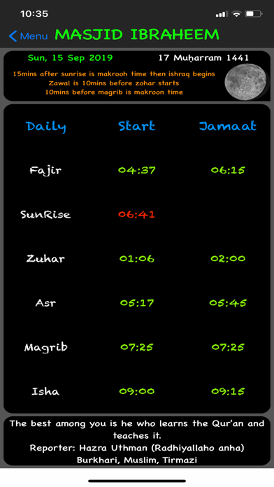Screenshot #1 pour Masjid Ibraheem