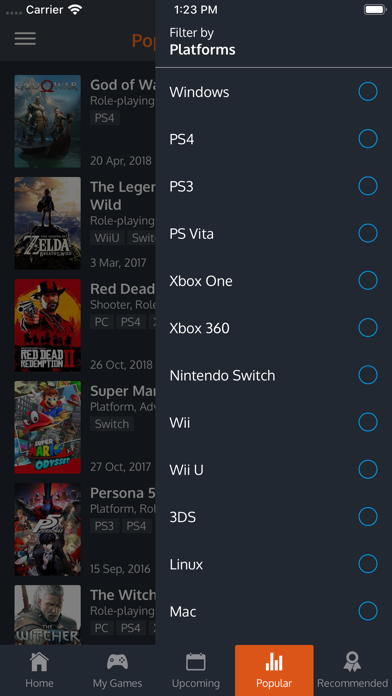 Games Tracker iPhone screenshot 6 - Entertainment app