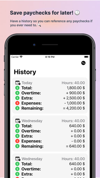 PayCal+ Screenshot
