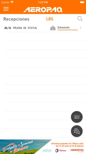 Aeropaq screenshot 1