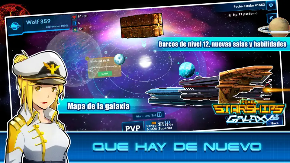 Captura de pantalla de Pixel Starships Space MMORPG en iPhone 1