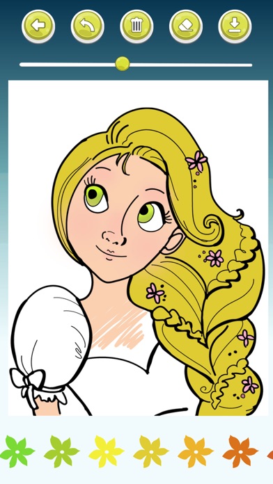 Rapunzel Coloring Book Game Screenshot
