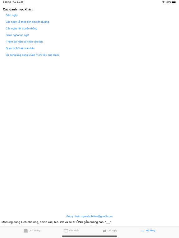 A Lịch Việt -NoAds LichVanNien iPad screenshot 4 - Productivity app