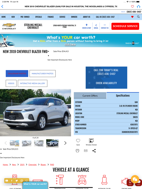 Group 1 Chevrolet Spring iPad screenshot 4 - Shopping app