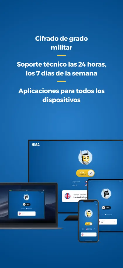 Captura 5 de 5 de HMA VPN Proxy & WiFi Security