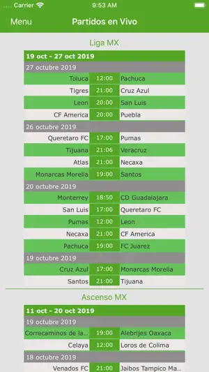 Mexican Soccer Live screenshot 2