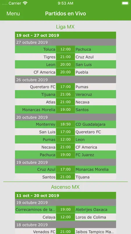 Futbol Mexicano en vivo screenshot 2 of 3