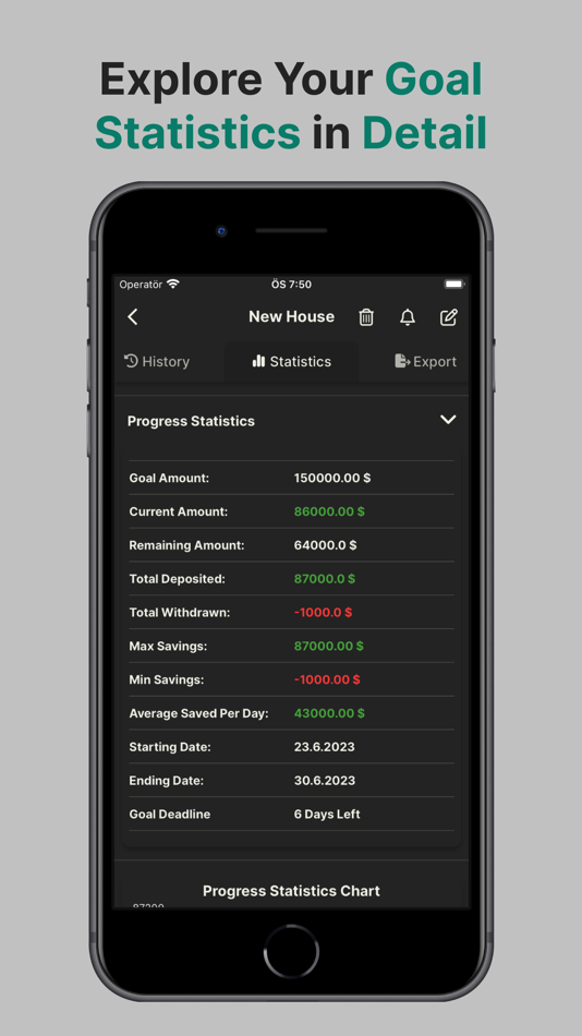 #7. Savings Goal Tracker (iOS) Ved: Huseyin Sahinli