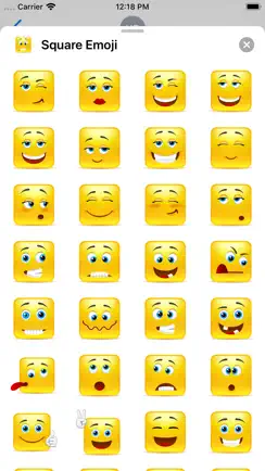 Yellow Square Smileys Emoticon iPhone image 1