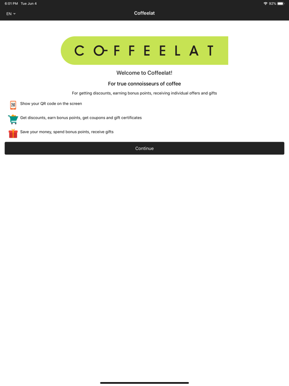 Coffeelat iPad screenshot 2 - Food & Drink app