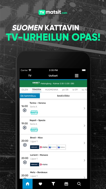 TVmatsit - Urheilua tv:ssä