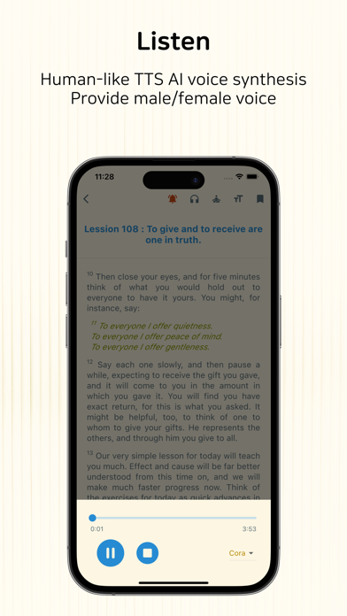 ACIM+ : A Course in Miracles iPhone screenshot 6 - Book app
