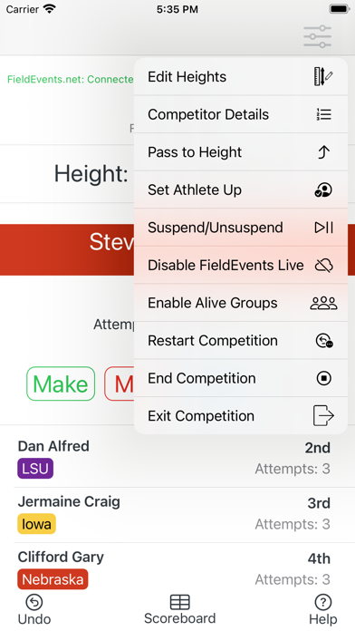 FieldEvents Screenshot