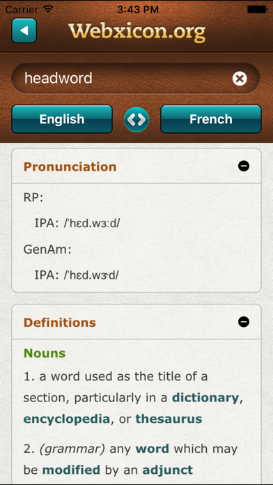 Webxicon.org iPhone screenshot 3 - Reference app