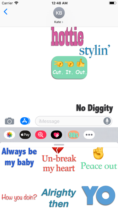 90s Stickers iPhone screenshot 1 - Stickers app